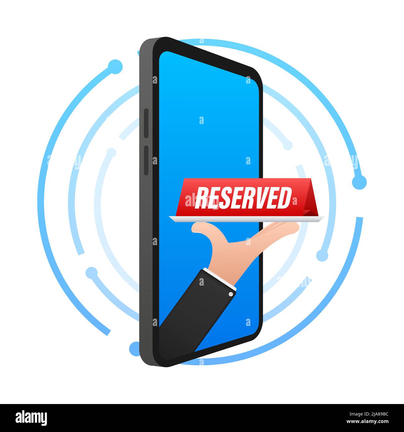 Reserved, great design for any purposes. Vector flat illustration. Sale vector illustration. Stock Vector