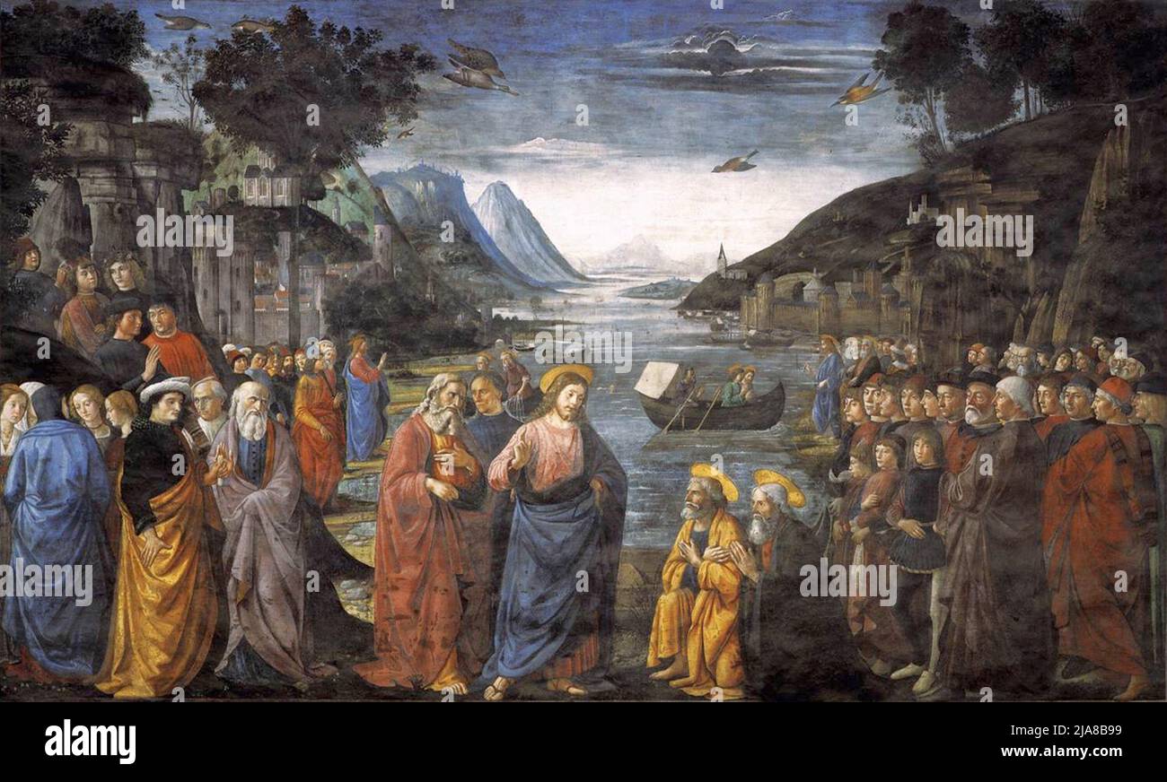 Calling of the Apostles by Domenico Ghirlandaio Stock Photo