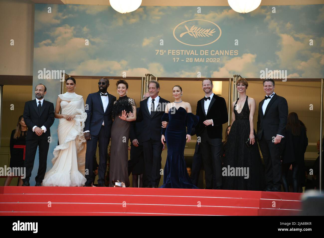 Cannes, France. 28th May, 2022. Ladj Ly, Jeff Nichols, Rebecca Hall