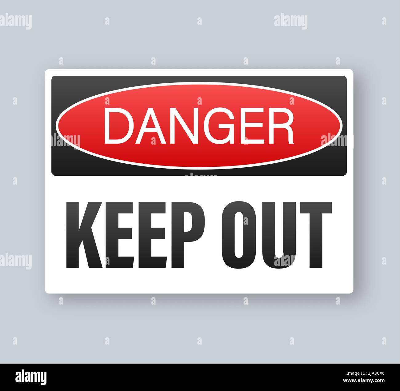Keep out danger, great design for any purposes. Restriction icon. Security label. Vector stock