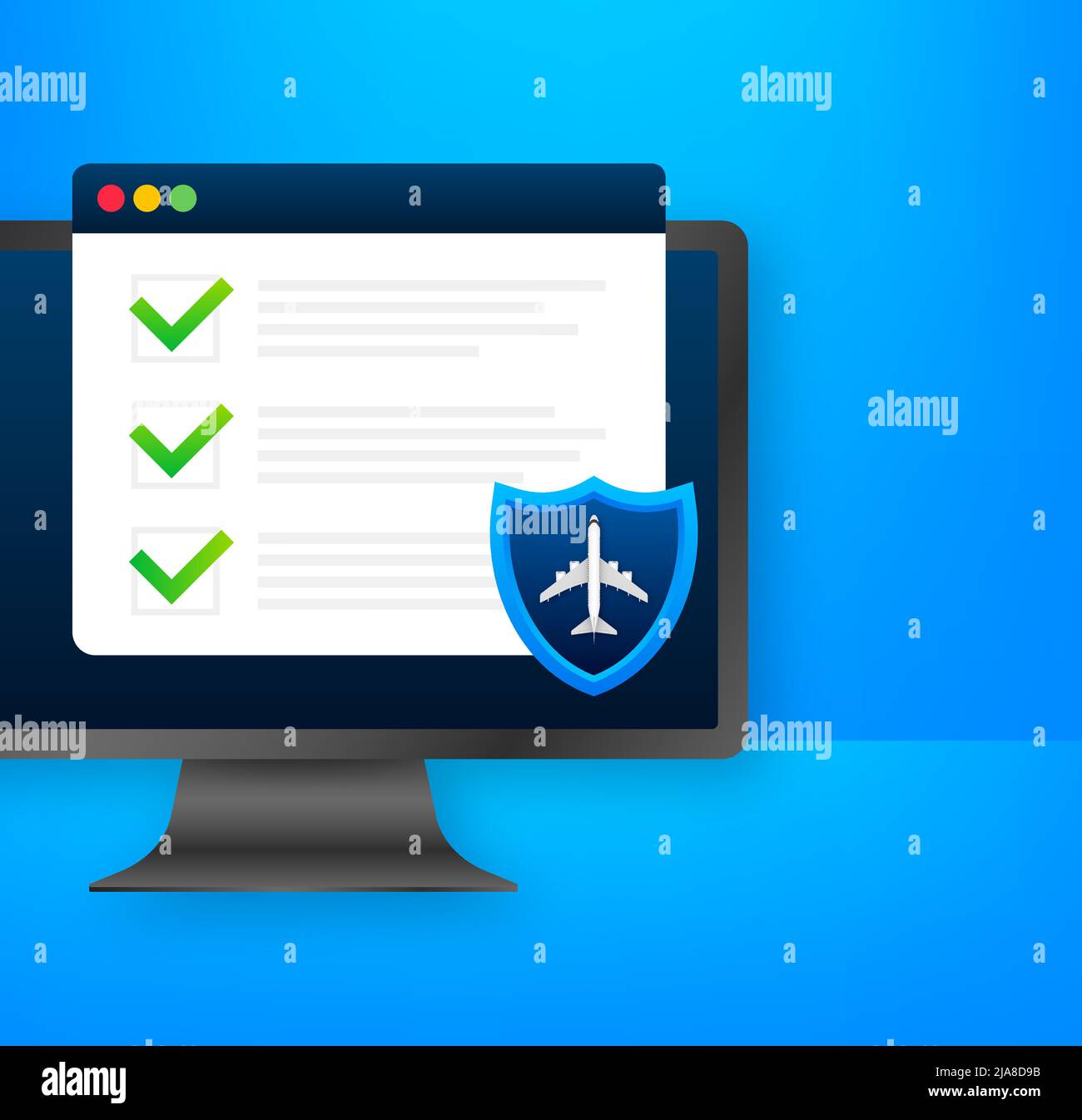 Travel insurance in flat style. Isometric vector illustration. Health insurance concept. Stock Vector