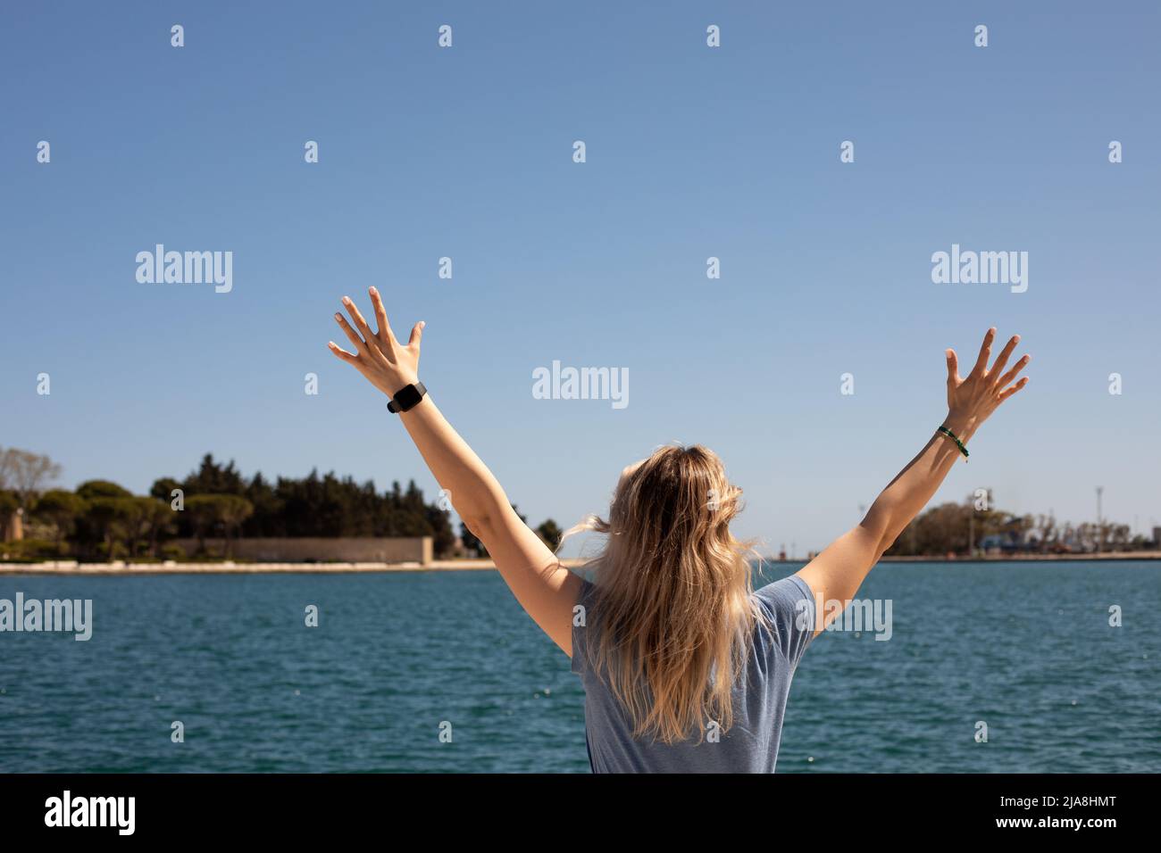 Raise arms to sky hi-res stock photography and images - Alamy