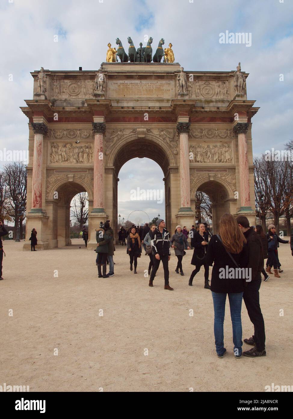 Entrance gate view of Louvre Museum Stock Photo Alamy