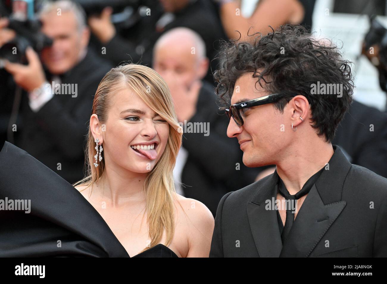 Camille Razat, Etienne Baret attending the Closing Ceremony of the 75th ...