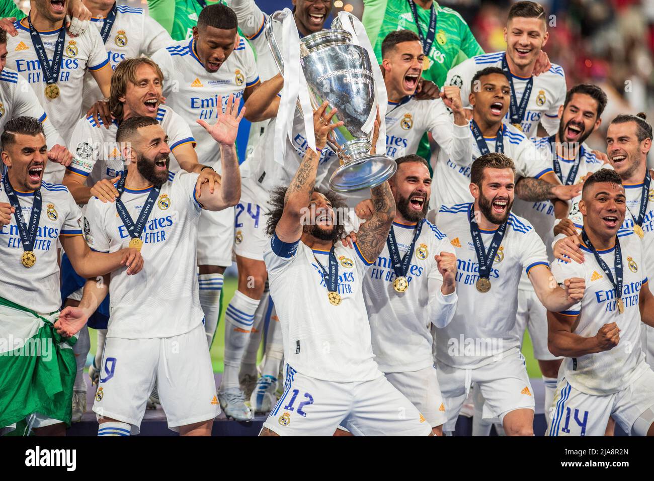 Quadro Real Madrid Escalação Final Champions League (UCL) 2021/2022 -  PlacasFUT