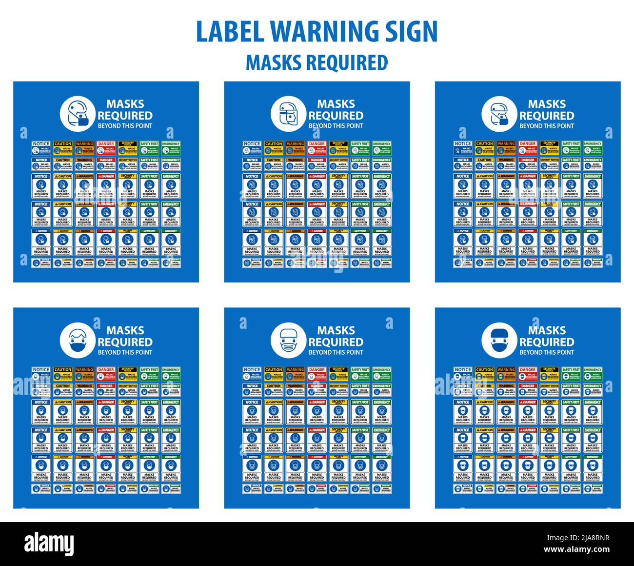 Symbol Masks Required Beyond This Point Sign Stock Vector Image & Art ...