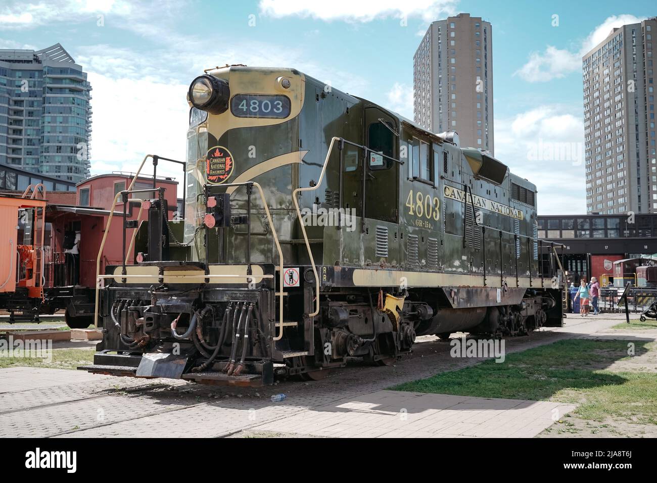 Canadian National GP7 High-Nose Locomotive at Toronto Railway Museum, Toronto, Ontario, Canada Stock Photo