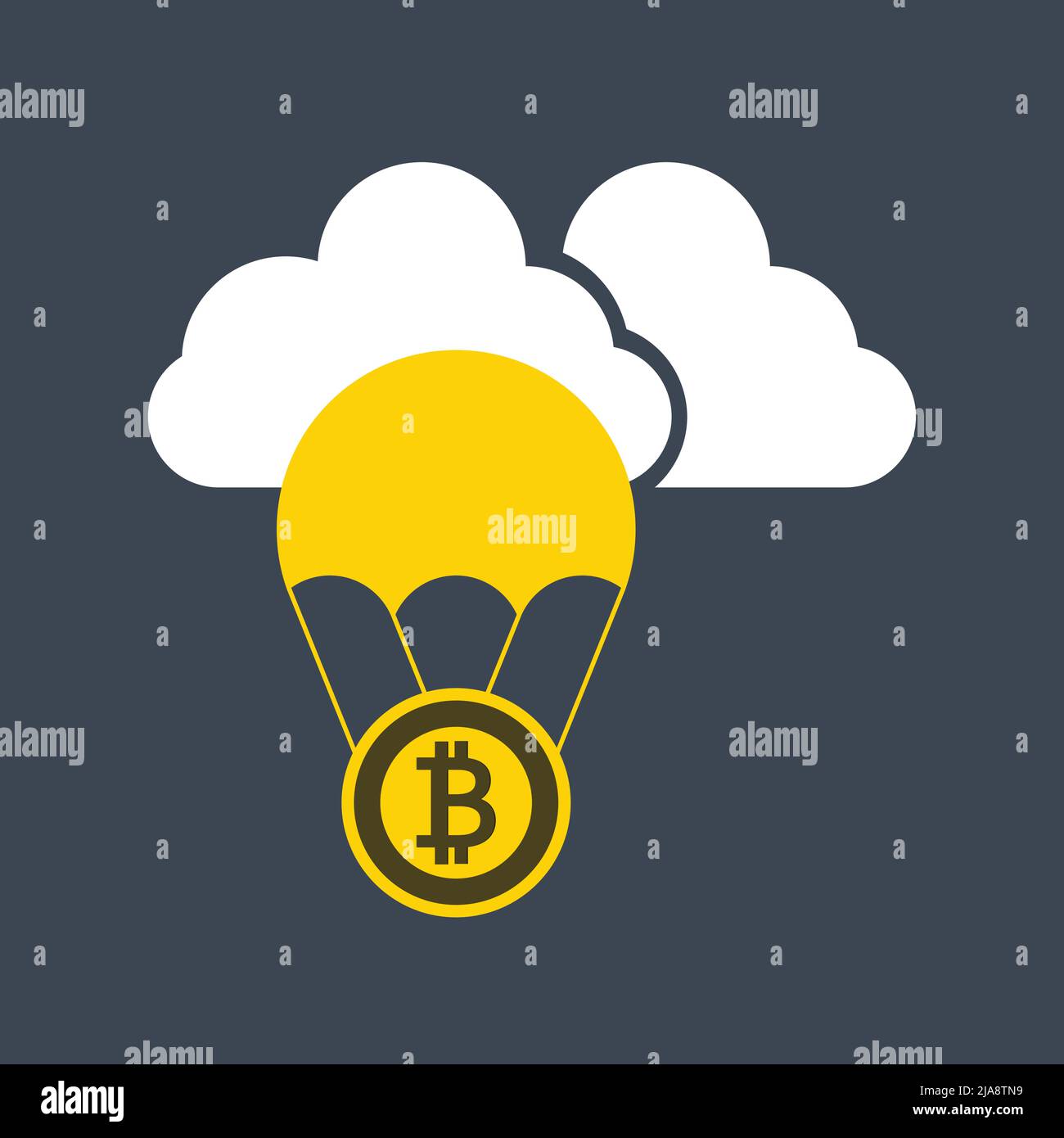 Bitcoin flat vector.logo finance,Vector llustration Stock Vector