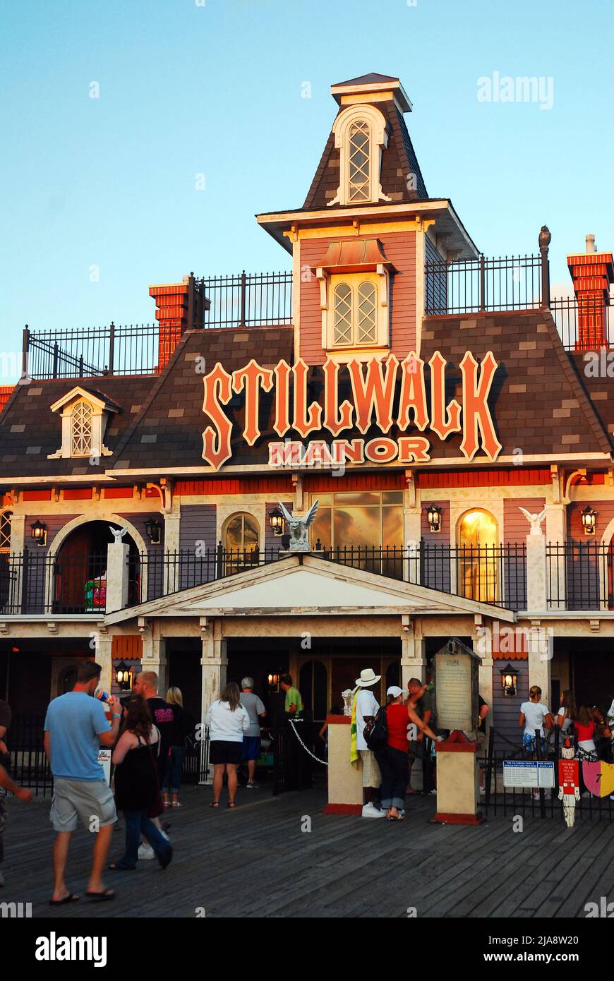 The haunted house attraction on the boardwalk in Seaside Heights, New Jersey Stock Photo