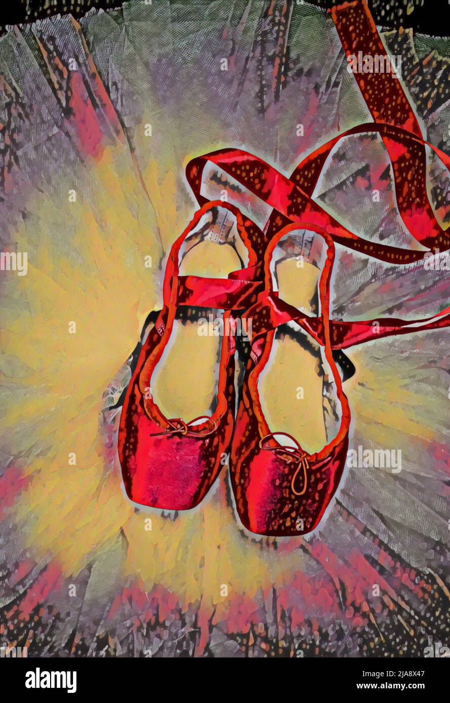 Red ballet pointe shoes new arrivals
