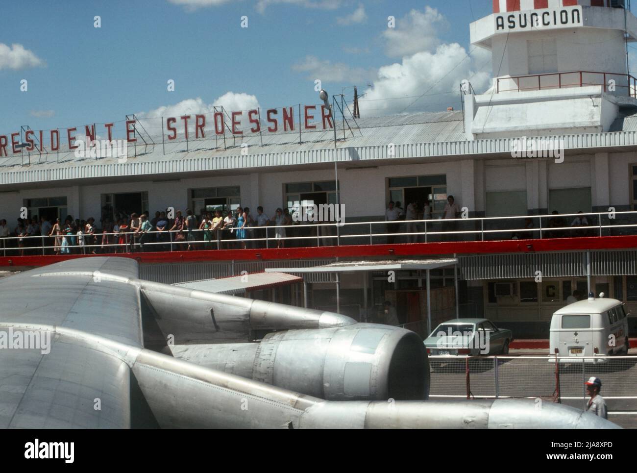 Alfredo Stroessner airport in 1980 is now called Silvio Pettirossi International Airport in Asuncion. Stock Photo