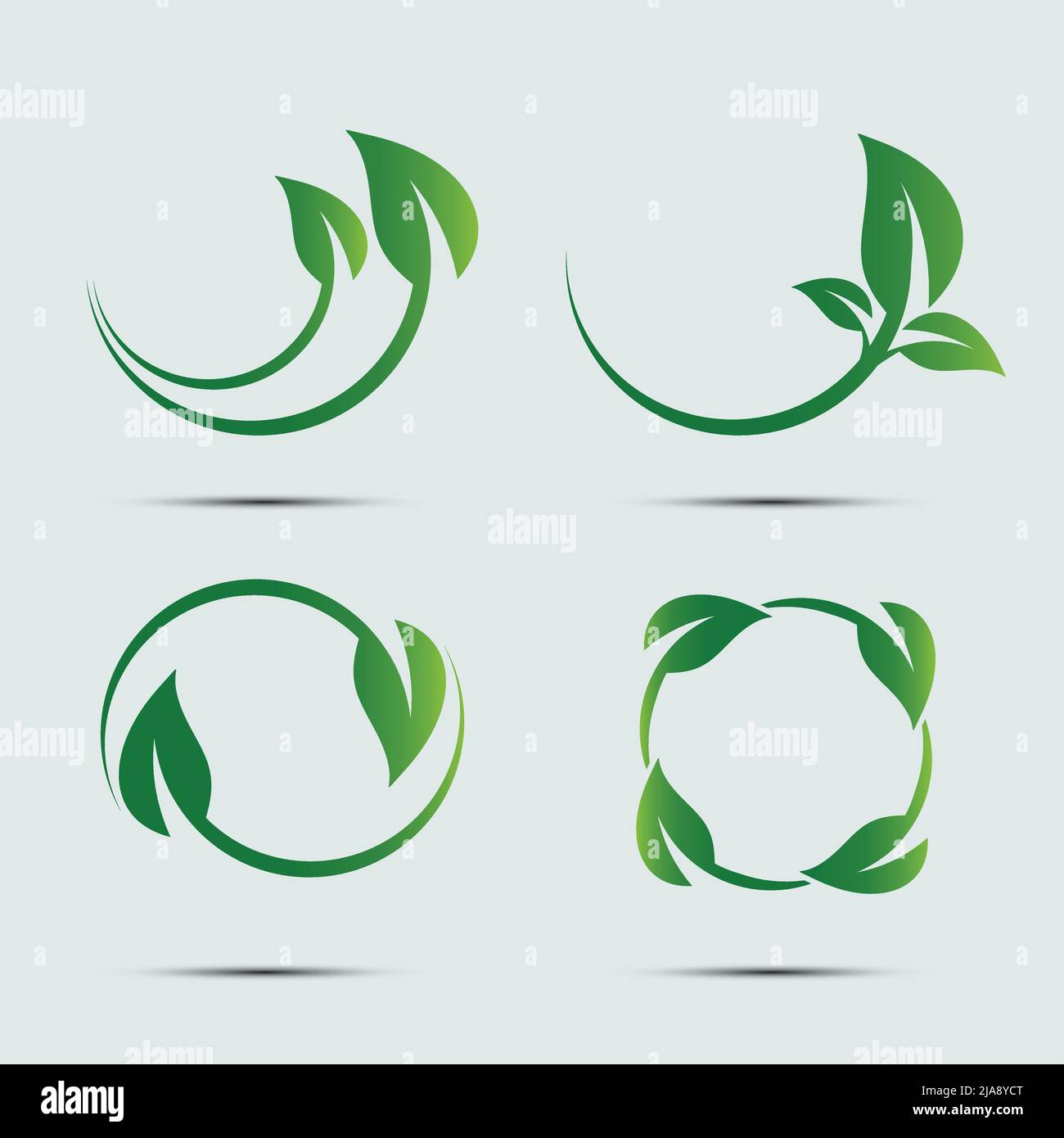 Green leaf logo,ecology nature,Vector illustration Stock Vector