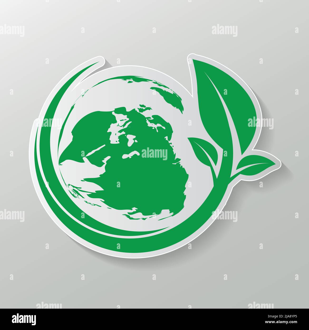 Green earth Concept with Leaves,ecology nature,Vector illustration ...
