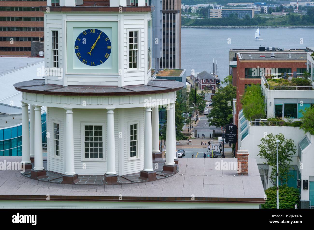 Halifax, Nova Scotia, Canada 9 August 2021 Old Town Clock near