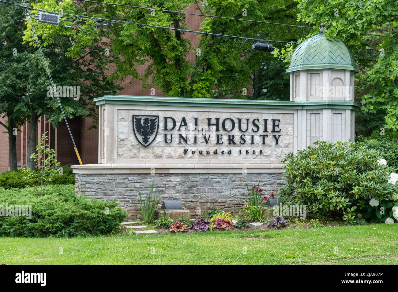 Halifax, Canada 9 August 2021 Dalhousie University sign Stock Photo