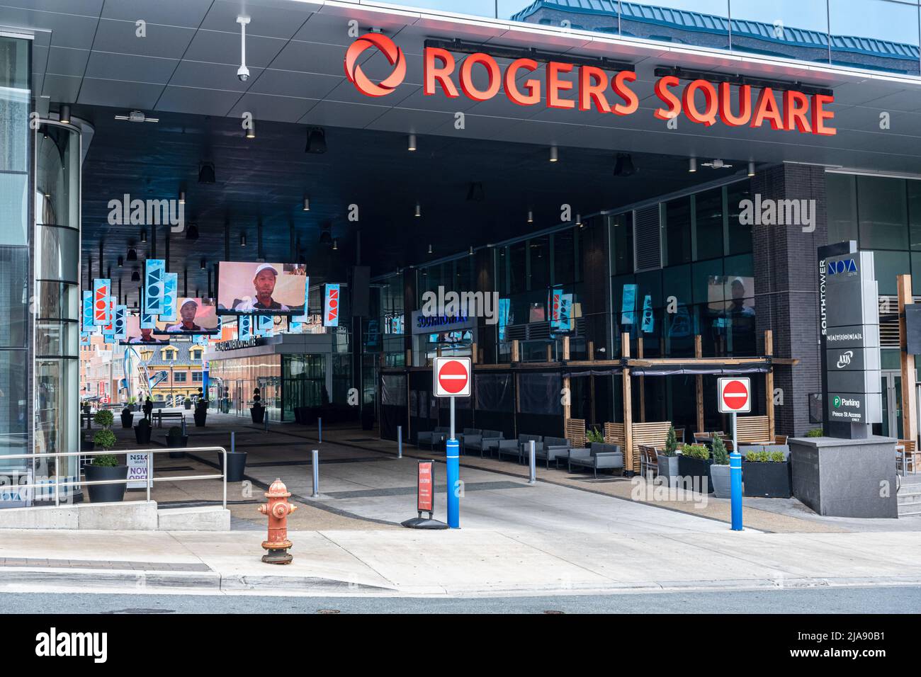 Halifax, Nova Scotia, Canada - 10 August 2021: Outdoor Plaza Rogers Square Stock Photo