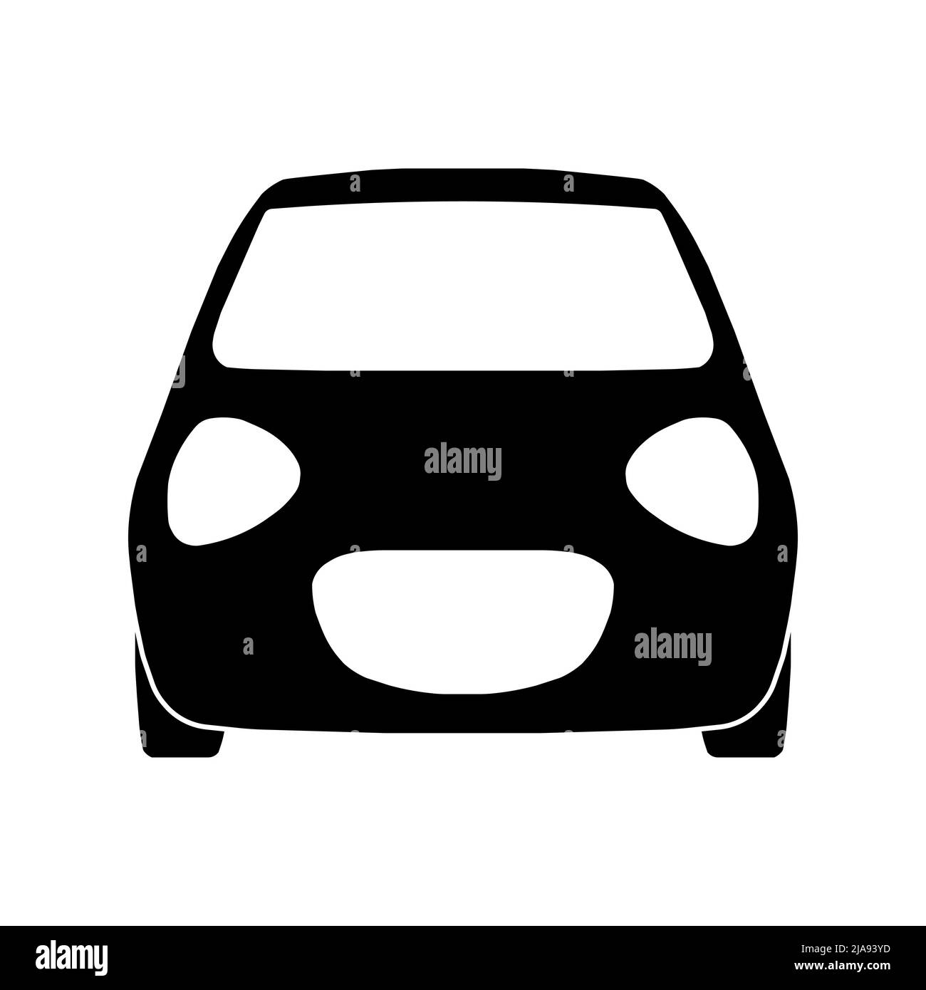 Car front view vector icon on white background Stock Vector Image & Art ...
