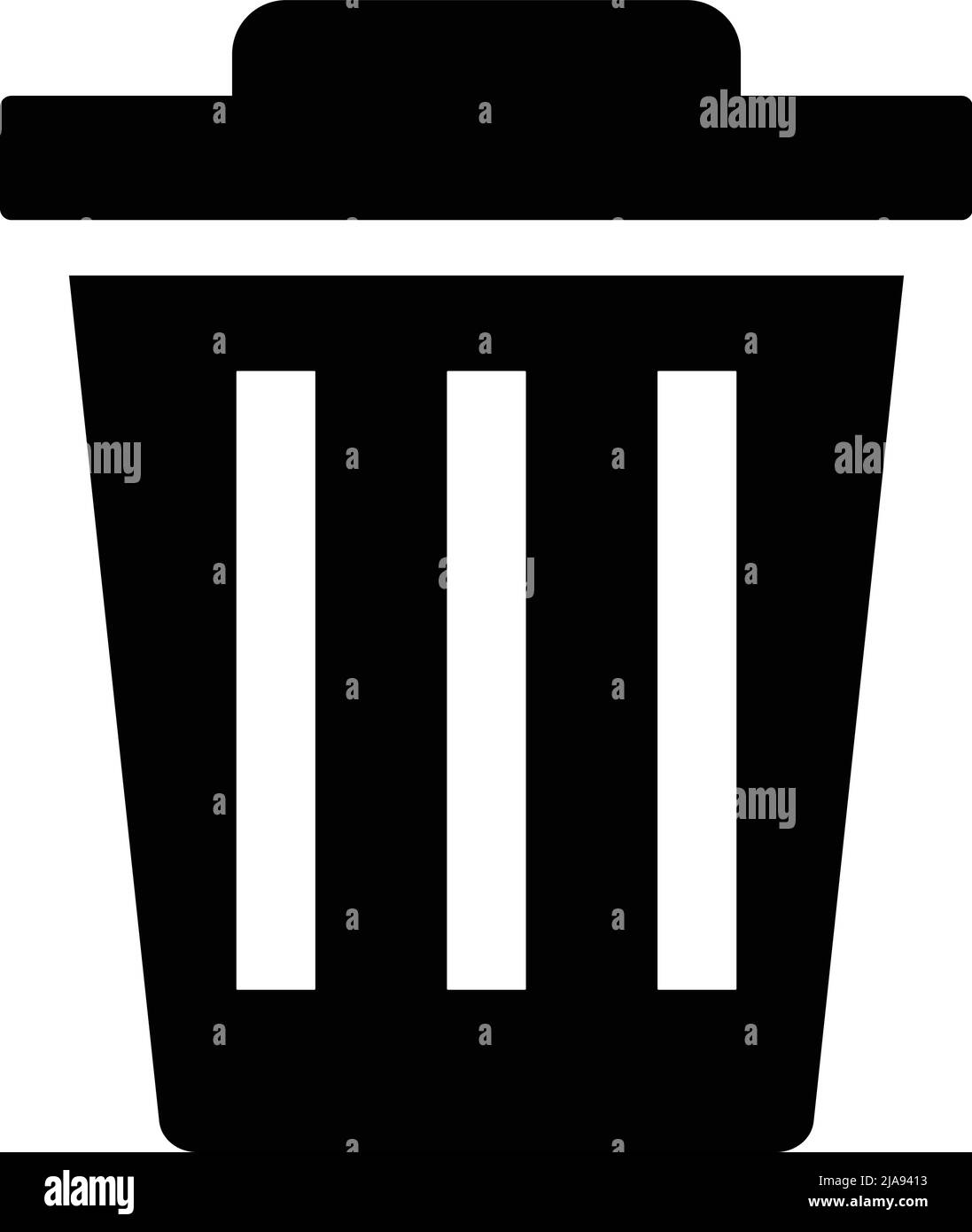 Simple trash can icon. Flat vector. Editable vector Stock Vector Image