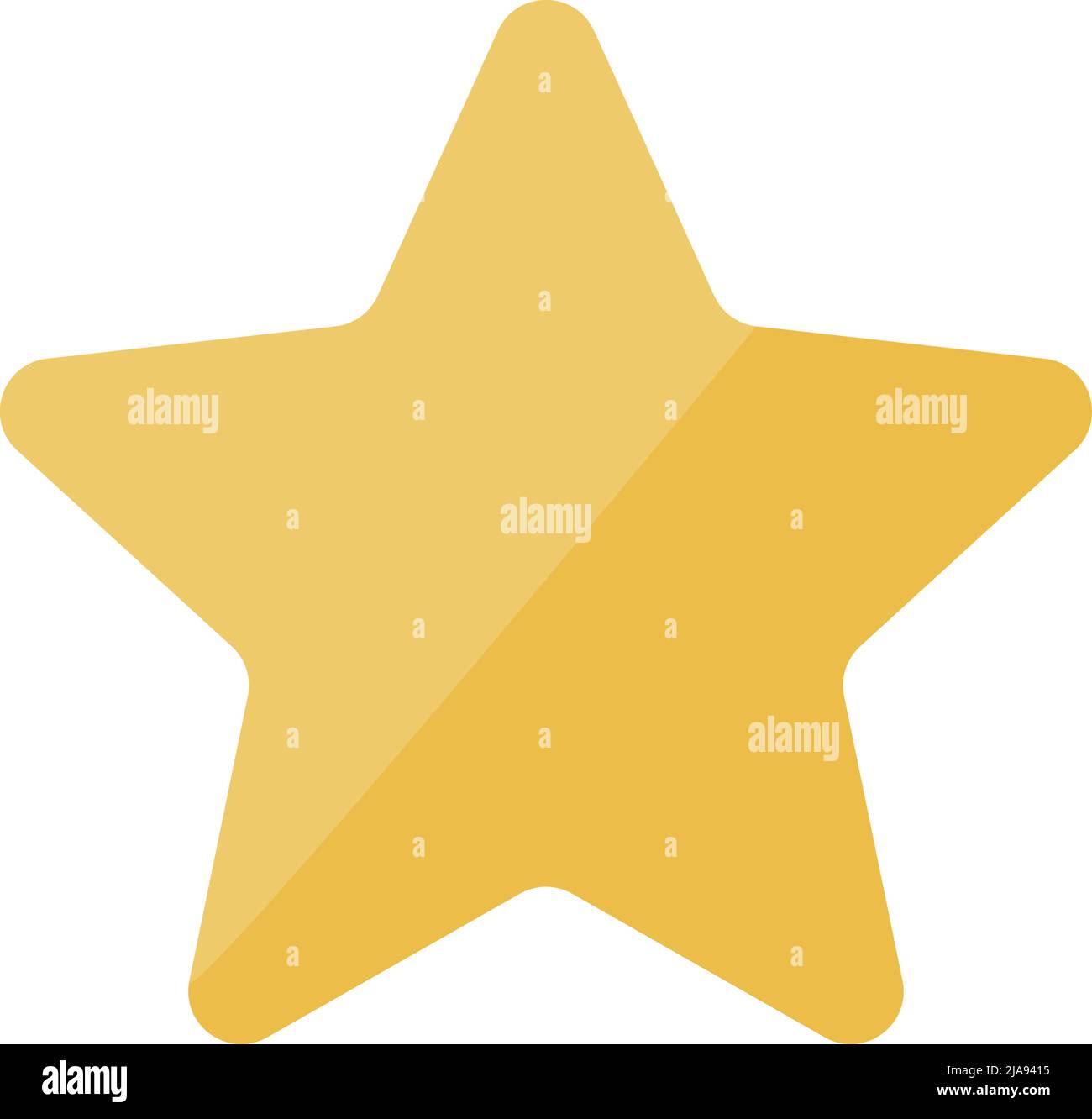 Glossy star flat icon. Editable vector. Stock Vector