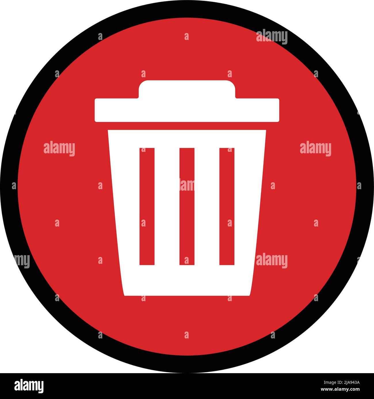 Trash can icon. Ideal for expressing deletion etc. Editable vector. Stock Vector