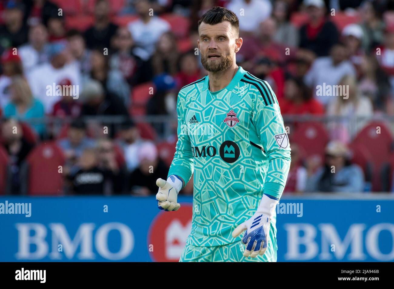 Toronto, Ontario, Canada. 28th May, 2022. Quentin Westberg (16) in action during the MLS game between Toronto FC and Chicago Fire FC. The game ended 3-2 for Toronto FC. (Credit Image: © Angel Marchini/ZUMA Press Wire) Stock Photo