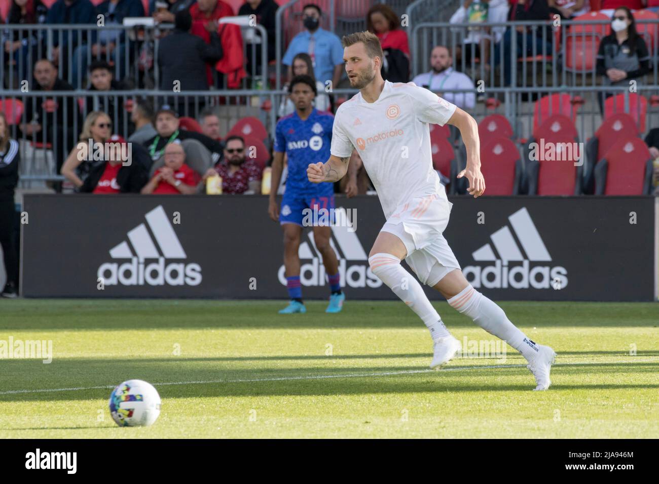 Toronto, Ontario, Canada. 28th May, 2022. Kacper Przybylko (11) in action during the MLS game between Toronto FC and Chicago Fire FC. The game ended 3-2 for Toronto FC. (Credit Image: © Angel Marchini/ZUMA Press Wire) Stock Photo