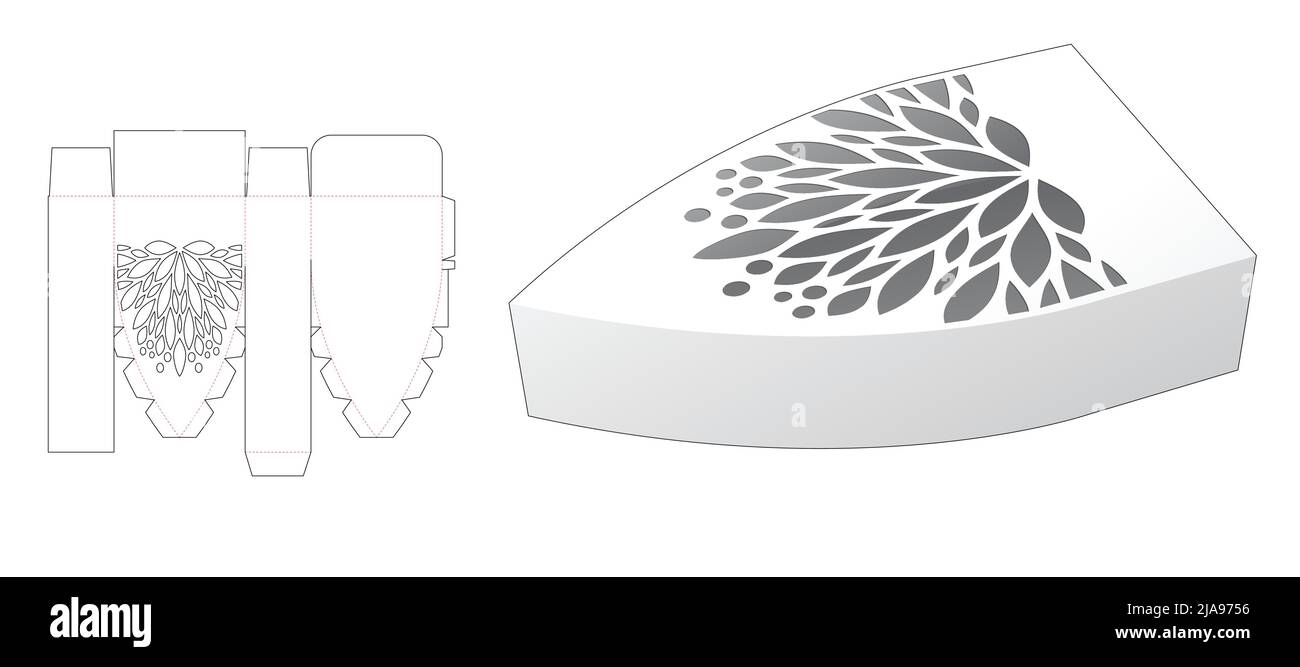 packaging box die cut template and 3D mockup Stock Vector Image & Art ...