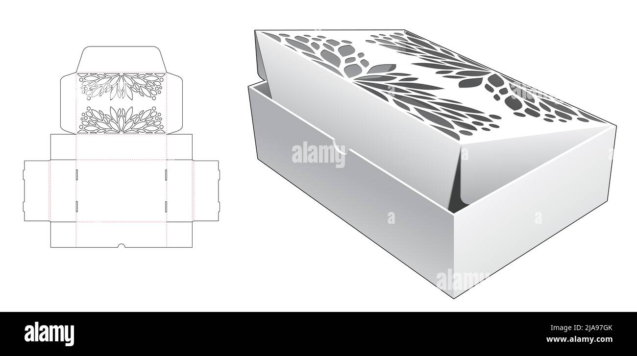 packaging box die cut template and 3D mockup Stock Vector Image & Art ...
