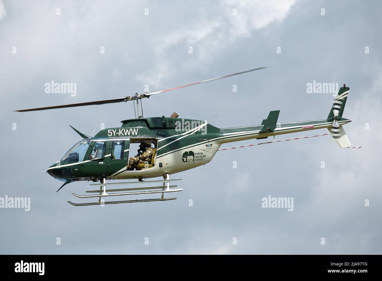 Kenya Wildlife Services chopper showcase how they combat poaching at