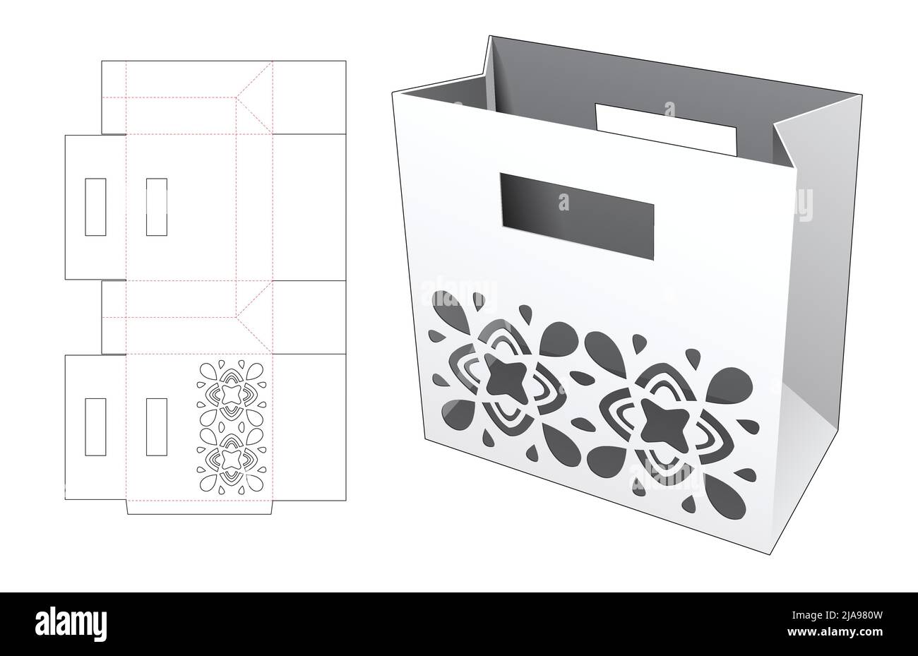 packaging box die cut template and 3D mockup Stock Vector Image & Art ...