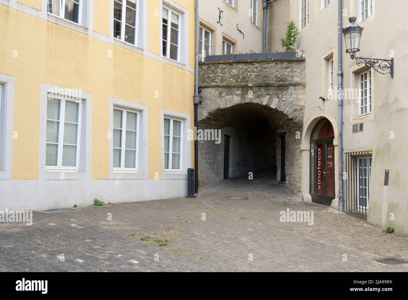 Luxembourg city, May 2022.  the passages between the old houses of the city center Stock Photo