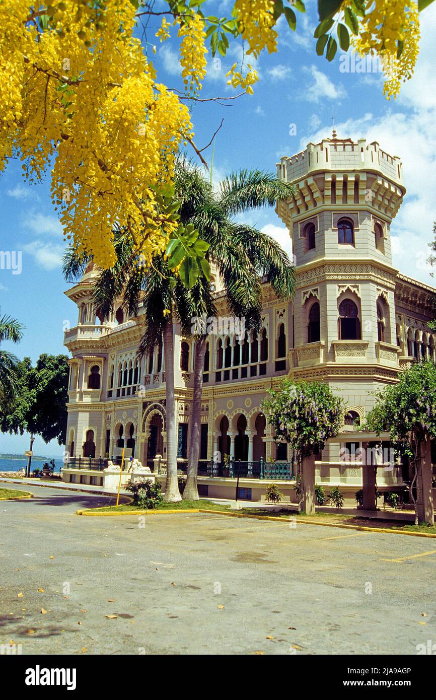Palacio de Valle, Villa builded 1913 of former dictator Batista, today Hotel and restaurant, Cienfuegos, Cuba, Caribbean Stock Photo
