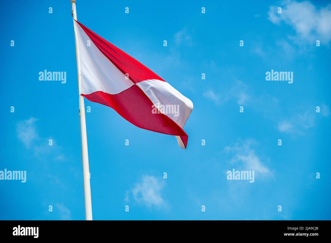 Malta red and white flag. Stock Photo