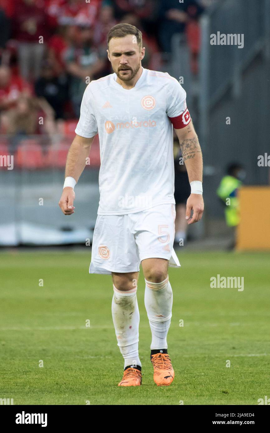 Toronto, Canada. 28th May, 2022. Rafael Czichos (5) seen during the MLS game between Toronto FC and Chicago Fire FC at BMO Field. (Final score; Toronto FC 3-2 Chicago Fire). Credit: SOPA Images Limited/Alamy Live News Stock Photo