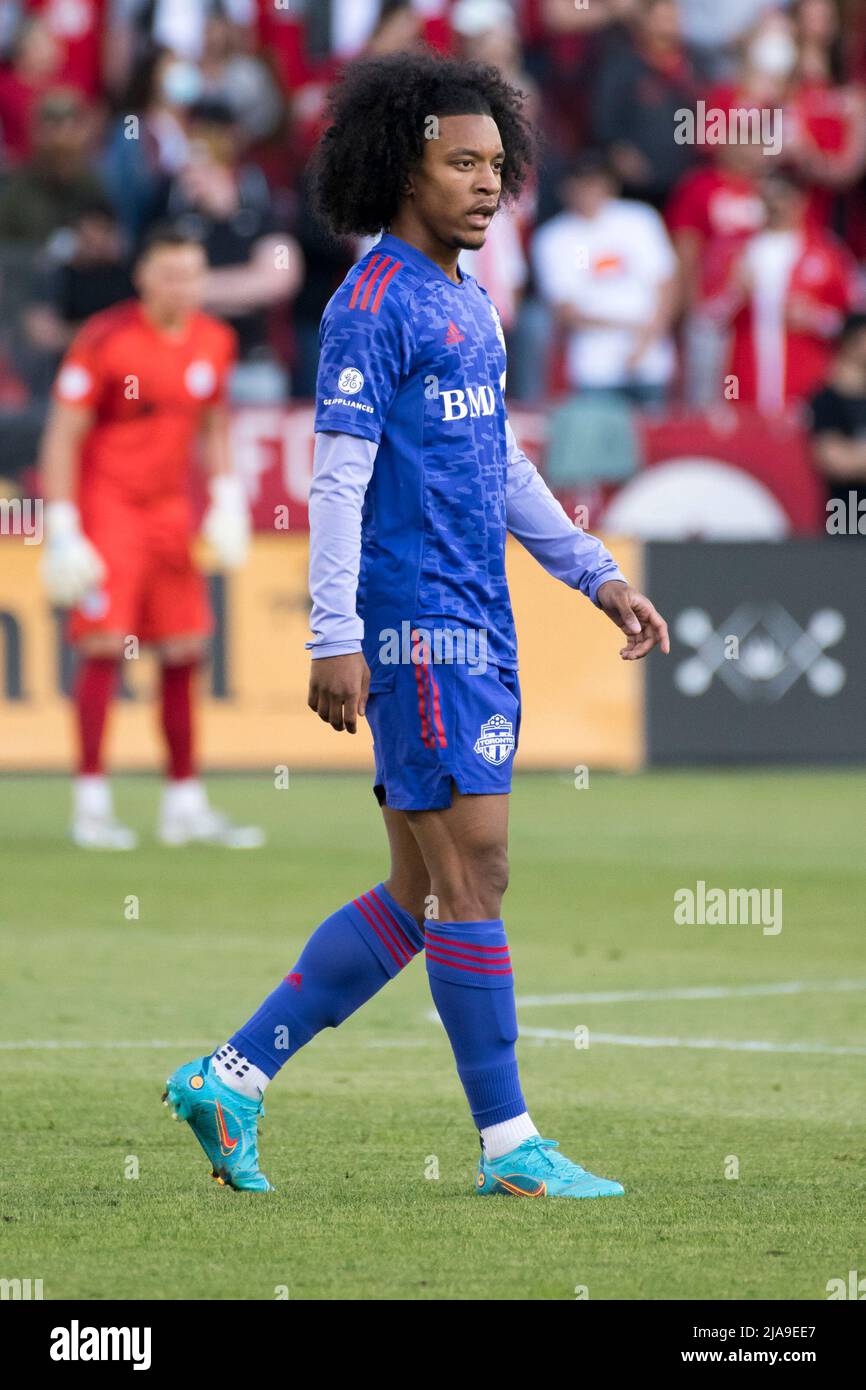 Toronto, Canada. 28th May, 2022. Jayden Nelson (11) seen during the MLS game between Toronto FC and Chicago Fire FC at BMO Field. (Final score; Toronto FC 3-2 Chicago Fire). Credit: SOPA Images Limited/Alamy Live News Stock Photo
