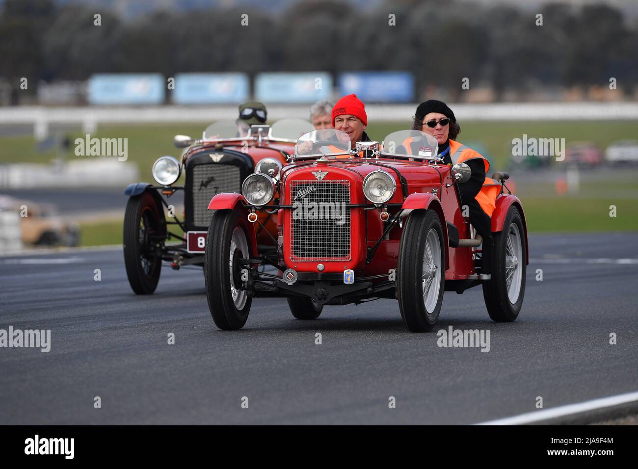 Winton, Australia. 29 May, 2022.  An Austin Seven tours the Winton Race Circuit for the historic vehicle parade laps at Historic Winton, Australia's largest and most popular all-historic motor race meeting. Credit: Karl Phillipson/Optikal/Alamy Live News Stock Photo
