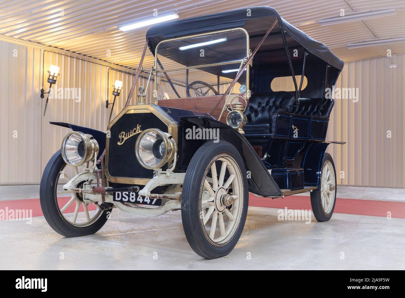 GALDAMES, SPAIN-AUGUST 8, 2021: 1908 Buick Model S in Torre Loizaga (Miguel de la Via) Car Museum Stock Photo