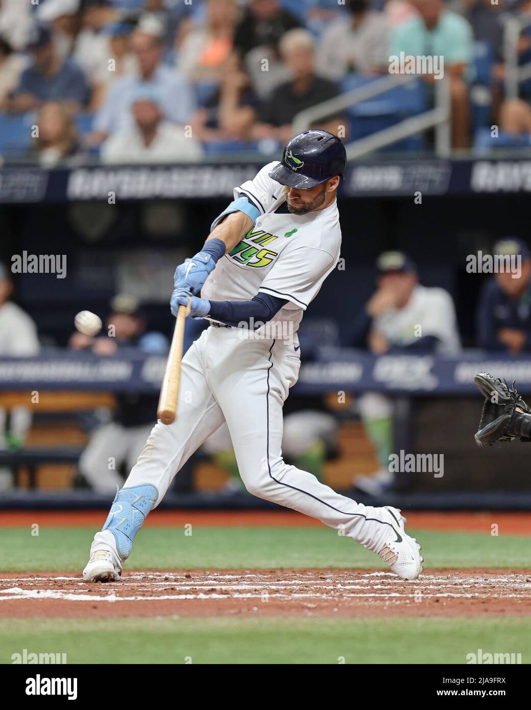 St. Petersburg, FL. USA; Tampa Bay Rays center fielder Kevin Kiermaier ...