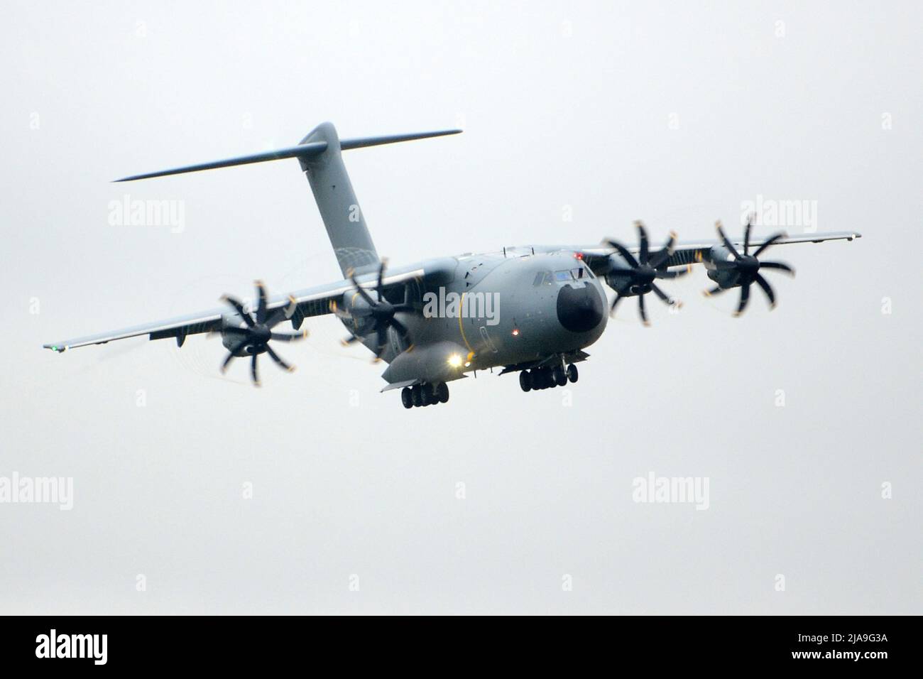 Airbus A400M Atlas Military transport aircraft Landing Stock Photo