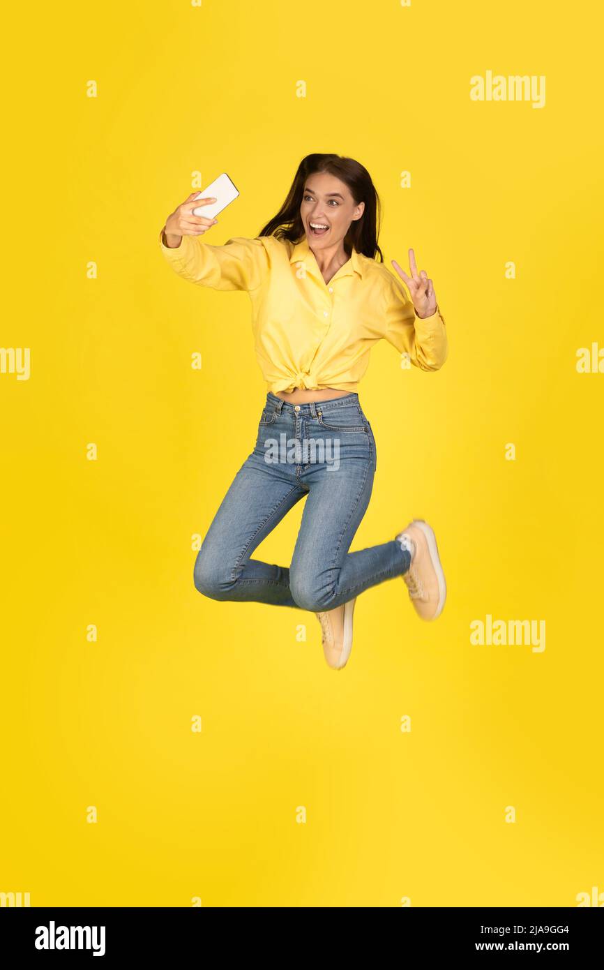 Photo excited funny young hi-res stock photography and images - Alamy