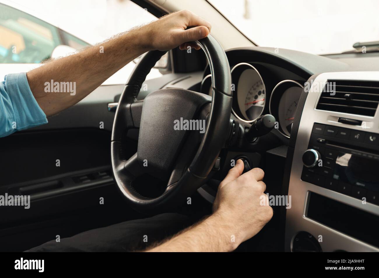 Steering wheel lock hi-res stock photography and images - Alamy