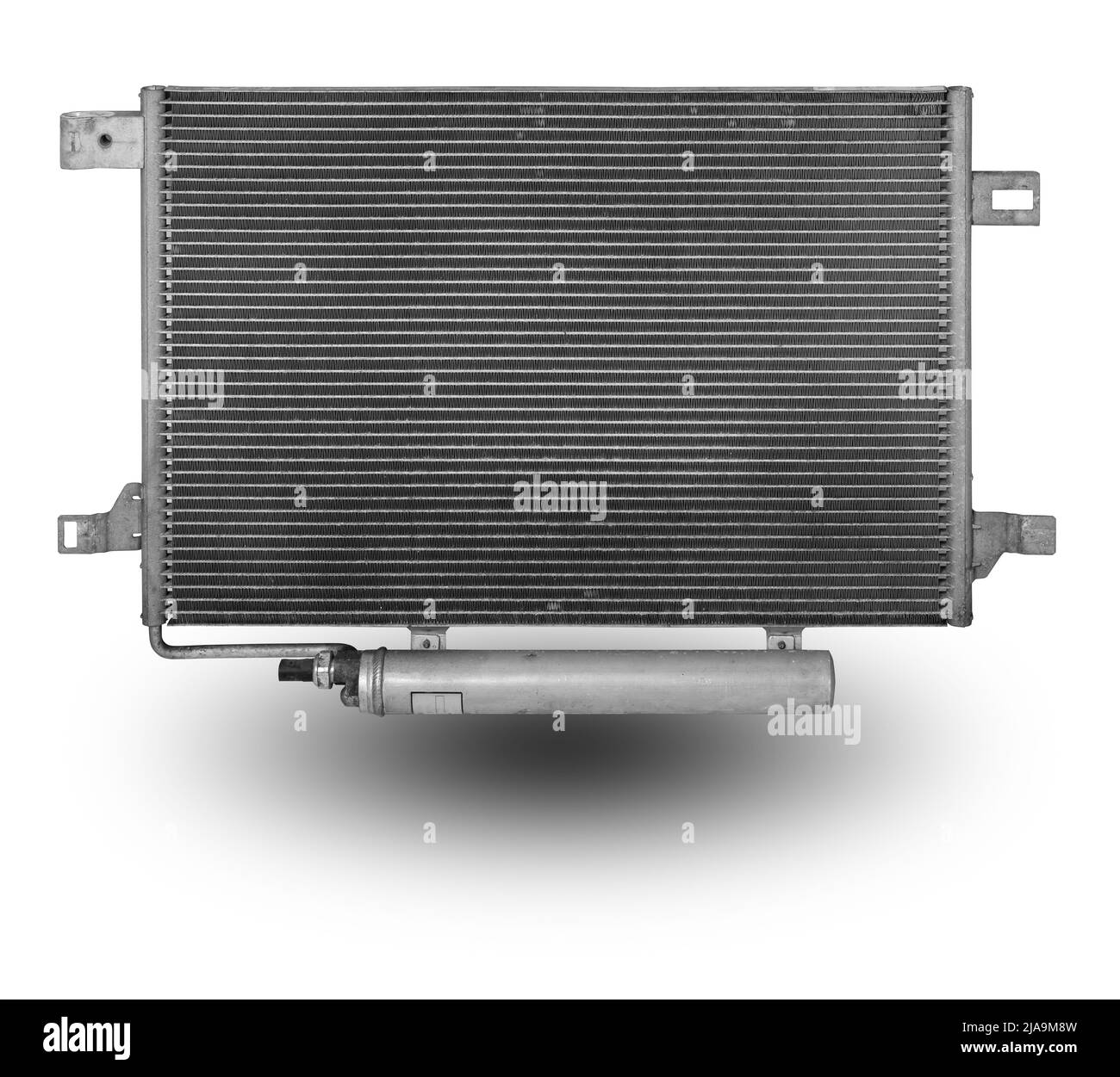 Car radiator heater isolated on white background. Spare cooling system