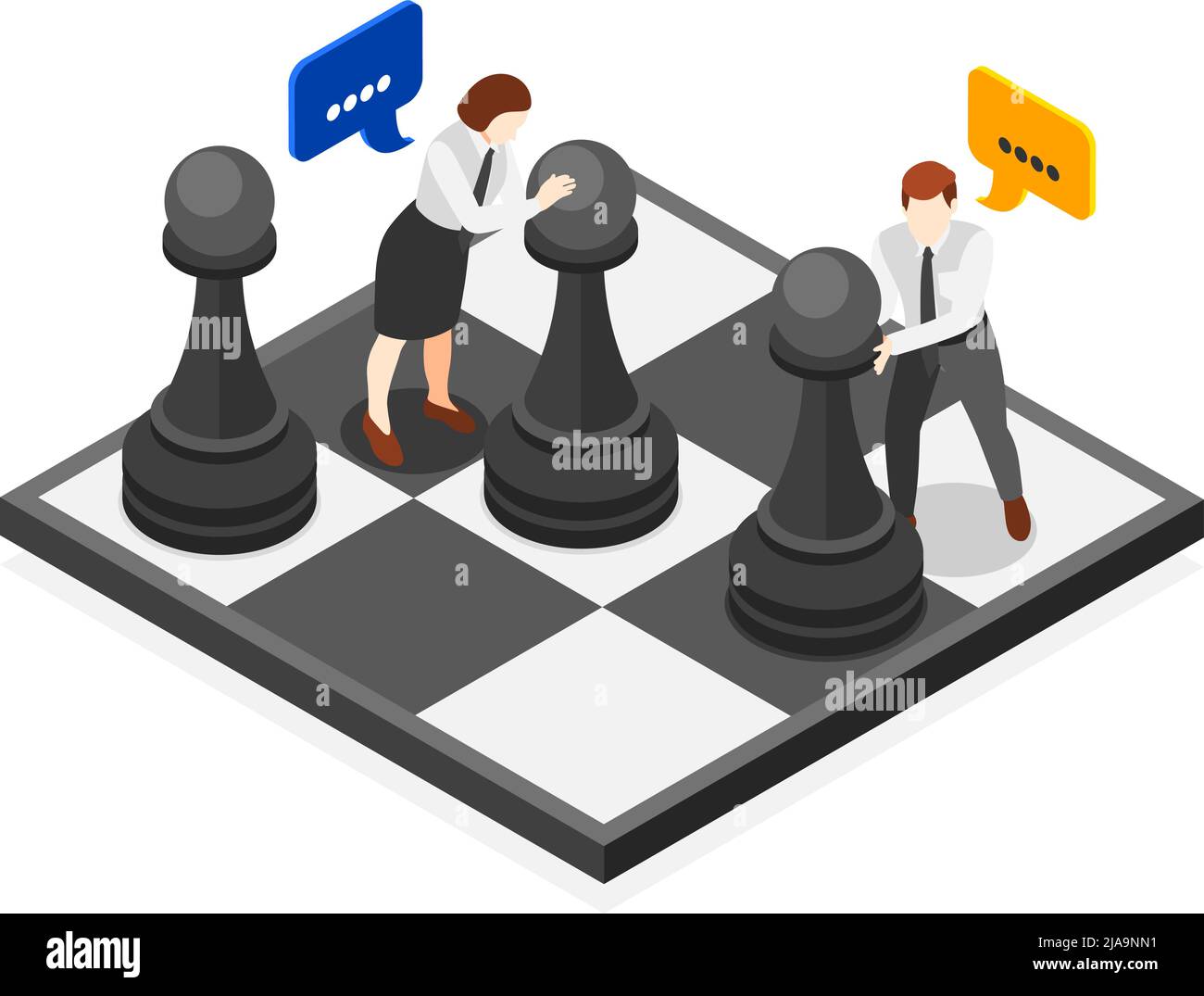 5,359 Two People Chess Game Images, Stock Photos, 3D objects, & Vectors