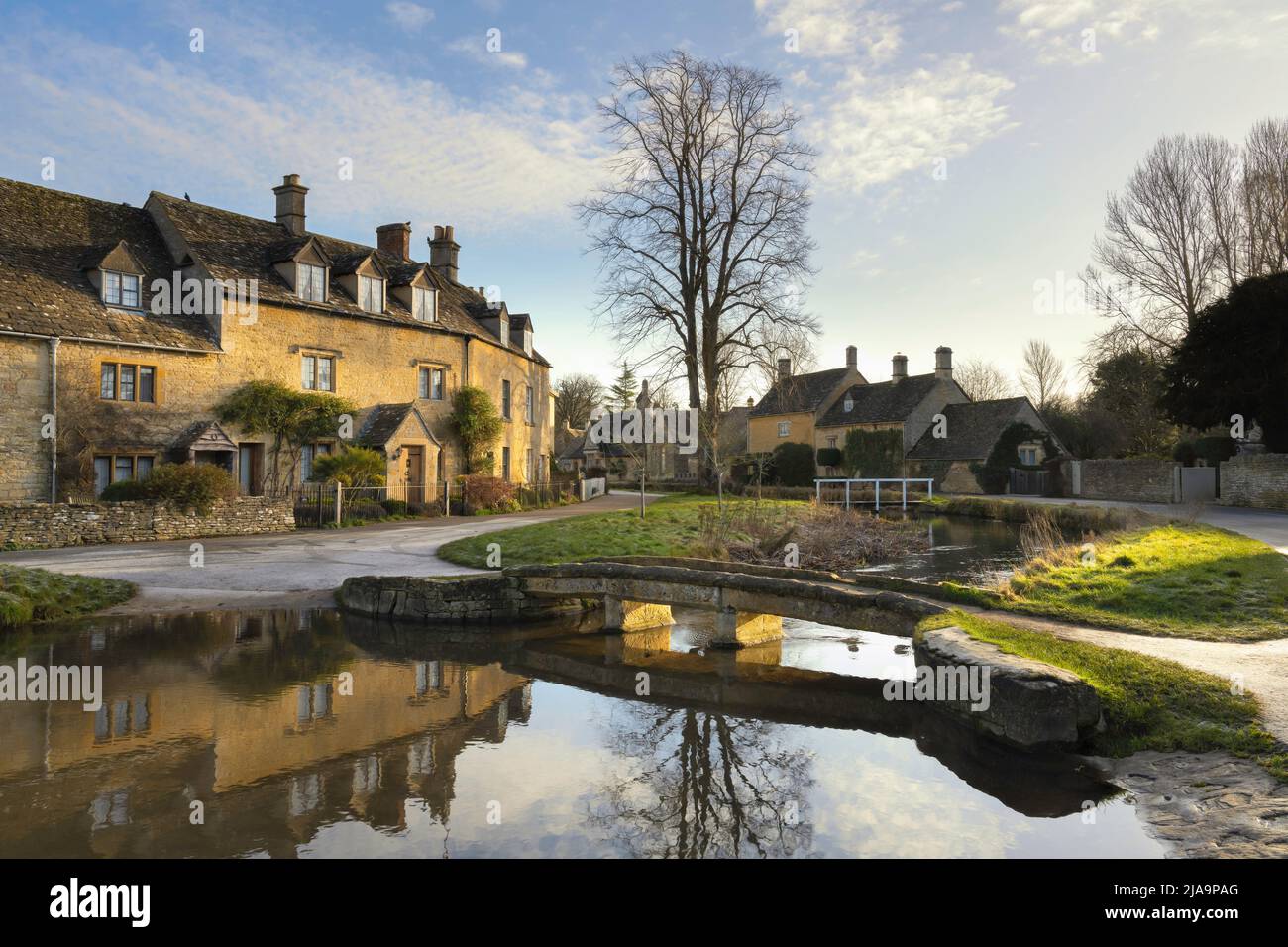 Lower Slaughter, Cotswolds, Gloucestershire, England. Stock Photo