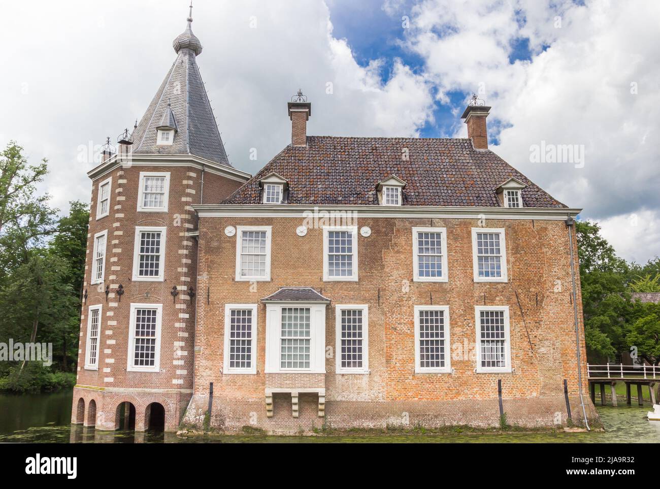 Side wing of the historic castle Nijenhuis in Wijhe, Netherlands Stock Photo