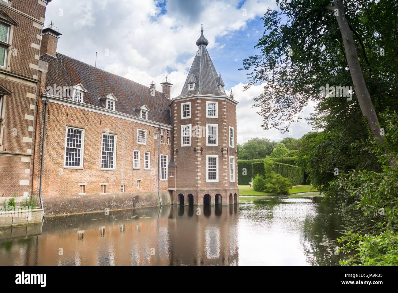 Tower of the historic castle Nijenhuis in Wijhe, Netherlands Stock Photo