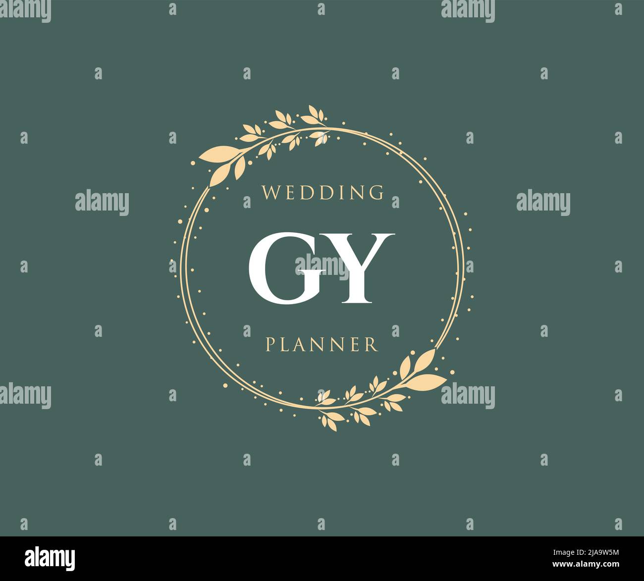 GY Initials letter Wedding monogram logos collection, hand drawn modern minimalistic and floral templates for Invitation cards, Save the Date, elegant Stock Vector