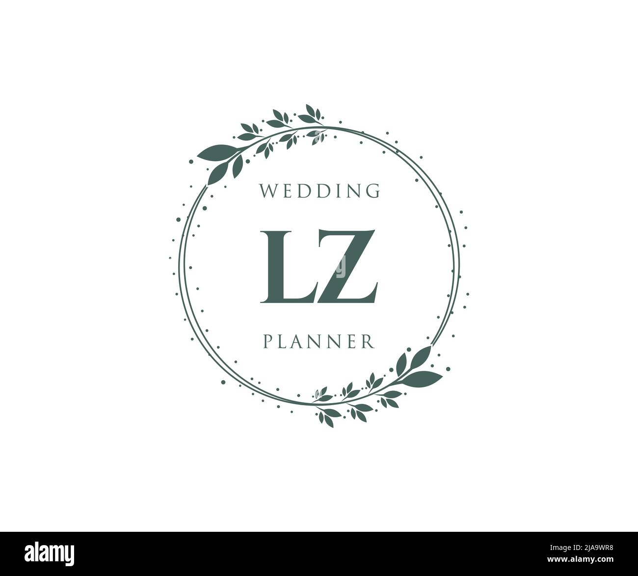 LZ Initials letter Wedding monogram logos collection, hand drawn modern ...