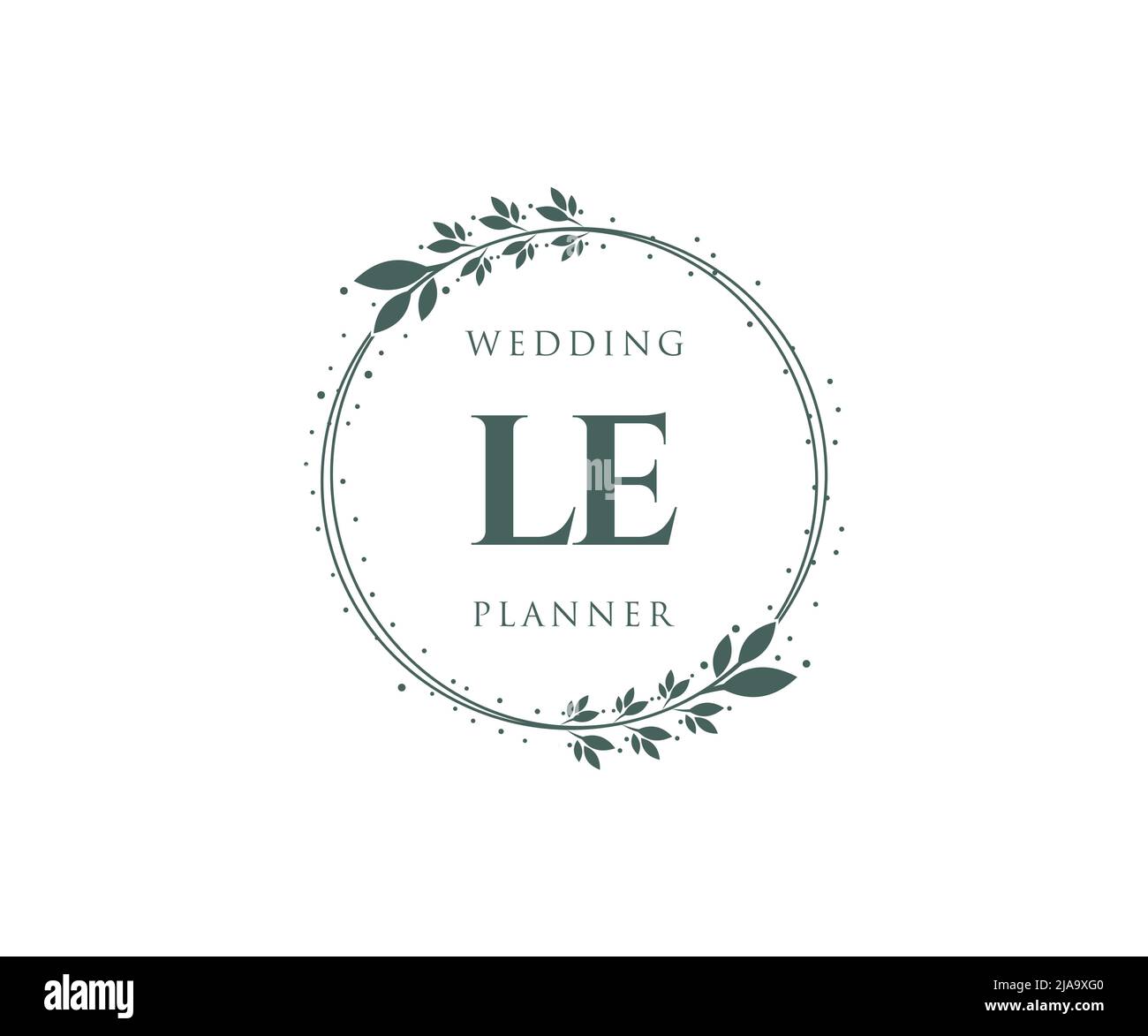 LE Initials letter Wedding monogram logos collection, hand drawn modern ...