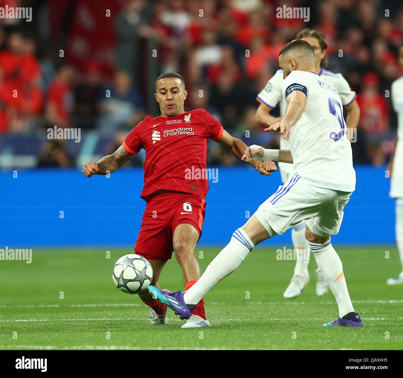 Paris, France. 28th May, 2022. Thiago Alcantara Of Liverpool In Action ...